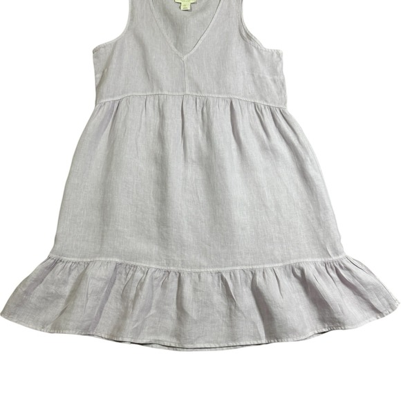 Cynthia Rowley Women‎ Dress Mini 100% Linen Tiered Sleeveless Medium Lavender - Picture 1 of 6